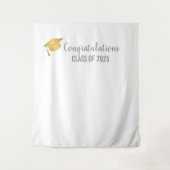 Aangepaste Afstuderen banner Wandkleed (Voorkant)