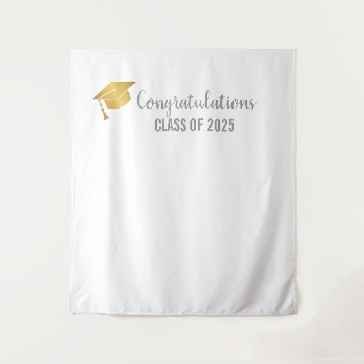 Aangepaste Afstuderen banner Wandkleed (Voorkant)