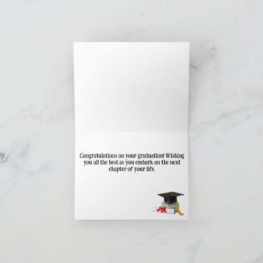 Aangepaste afstuderen bedankkaart (Binnen)