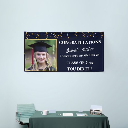 Aangepaste Afstuderen Foto – Congrats Class of 202 Spandoek (Beurs)