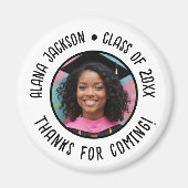 Aangepaste Afstuderen Foto Dank u gunst Magneet (Voorkant)