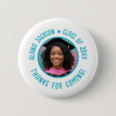 Aangepaste Afstuderen Foto Dank u gunst Ronde Button 5,7 Cm (Voorkant)