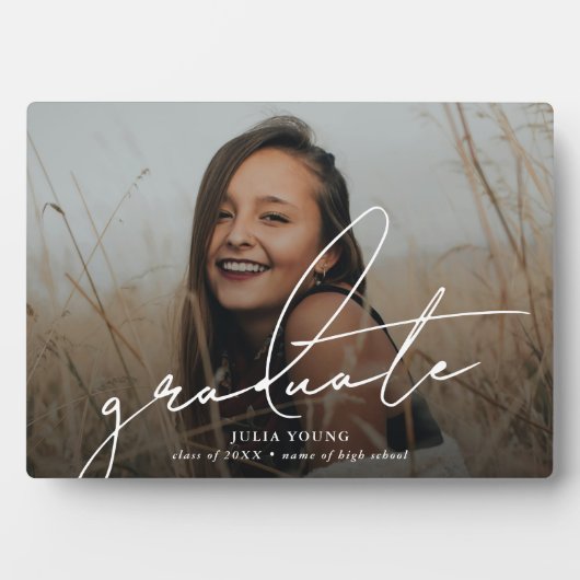 Aangepaste Afstuderen Foto Keepsake Gift Afstudere Fotoplaat (voorkant)