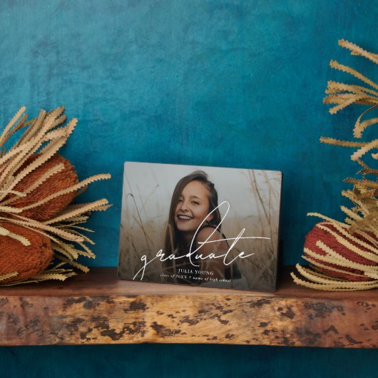 Aangepaste Afstuderen Foto Keepsake Gift Afstudere Fotoplaat (Zijkant)