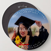 Aangepaste Afstuderen Fototekst Ronde Button (Voorkant /achterkant)