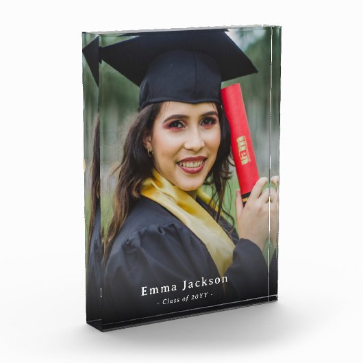 Aangepaste Afstuderen gepersonaliseerde naam & fot Fotoblokken (Links)