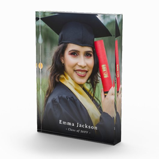 Aangepaste Afstuderen gepersonaliseerde naam & fot Fotoblokken (Rechts)