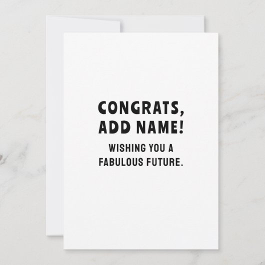 Aangepaste Afstuderen-kaart (Achterkant)