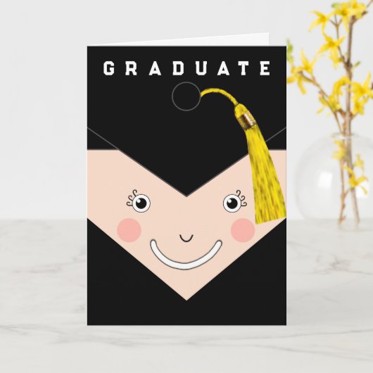 Aangepaste Afstuderen-kaart Kaart (Gele Bloem)