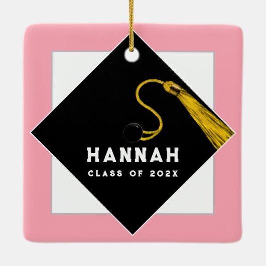 Aangepaste Afstuderen Keramisch Ornament (Achterkant)