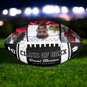 Aangepaste Afstuderen Klasse van Senior 3 Foto Foo American Football