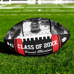 Aangepaste Afstuderen Klasse van Senior 3 Foto Foo American Football