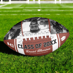 Aangepaste Afstuderen Klasse van Senior 3 Foto Foo American Football