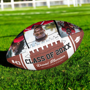 Aangepaste Afstuderen Klasse van Senior 3 Foto Foo American Football