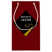 Aangepaste Afstuderen middelgrote Gift Bag Klein Cadeauzakje (Achterkant)