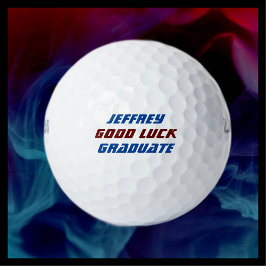 Aangepaste Afstuderen naam Blauw en Bourgondië Golfballen