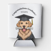 Aangepaste Afstuderen Schattigee Golden Retriever Blikjeskoeler (Voorkant)