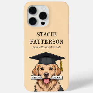 Aangepaste Afstuderen Schattigee Golden Retriever  iPhone 15 Pro Max Hoesje