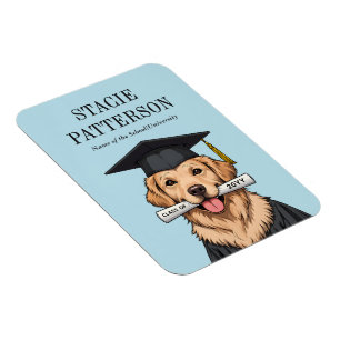 Aangepaste Afstuderen Schattigee Golden Retriever Magneet