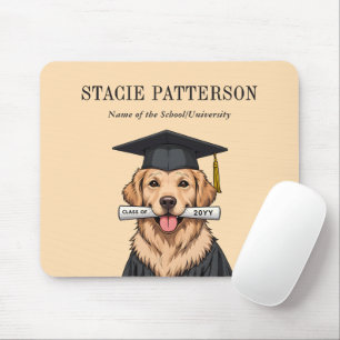 Aangepaste Afstuderen Schattigee Golden Retriever  Muismat