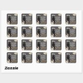 Aangepaste Afstuderen Vierkante Sticker (Vel)