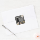 Aangepaste Afstuderen Vierkante Sticker (Envelop)