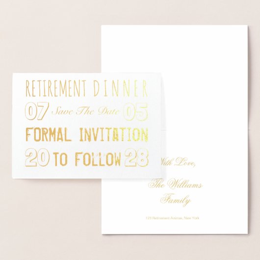 Aangepaste aftredende partij slaat de datum op folie kaarten (Display)