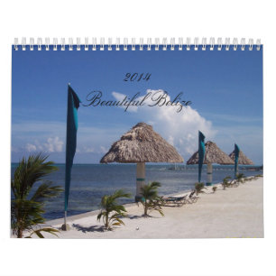 Aangepaste agenda met scènes uit Belize. Kalender