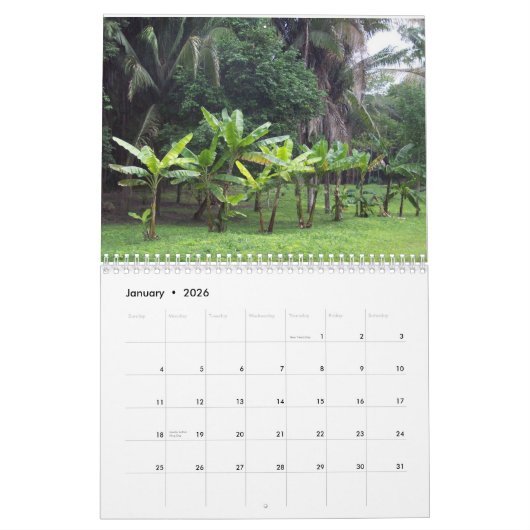 Aangepaste agenda met scènes uit Belize. Kalender (Jan 2026)