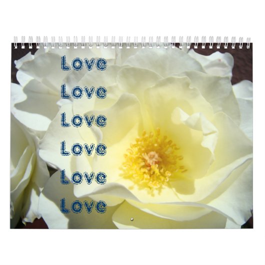 Aangepaste agenda Rozen bloemen liefde Kalender (Hoes)