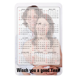 Aangepaste agenda + uw eigen foto/achtergrondafbee magneet