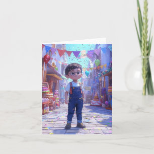 Aangepaste AI-foto-kerstkaart   Gepersonaliseerd b Kaart