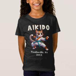 Aangepaste Aikido Martial Arts Locatie Datum Naam T-shirt