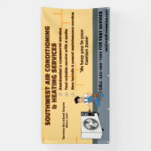 Aangepaste airconditioning verwarming HVAC groot Spandoek (Verticaal)