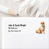 Aangepaste Akita Dog Adres Label (Insitu)