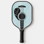 Aangepaste akoestische gitaar pickleball paddle (Achterkant)