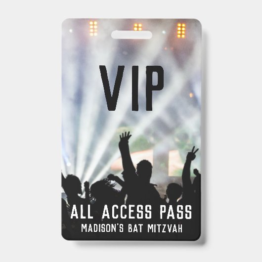 Aangepaste All Access-badge | Bat Mitzvah Badge (Voorzijde)
