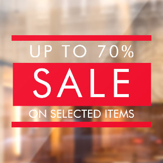 Aangepaste alle tekst bewerkbare verkoop teken voo raamsticker