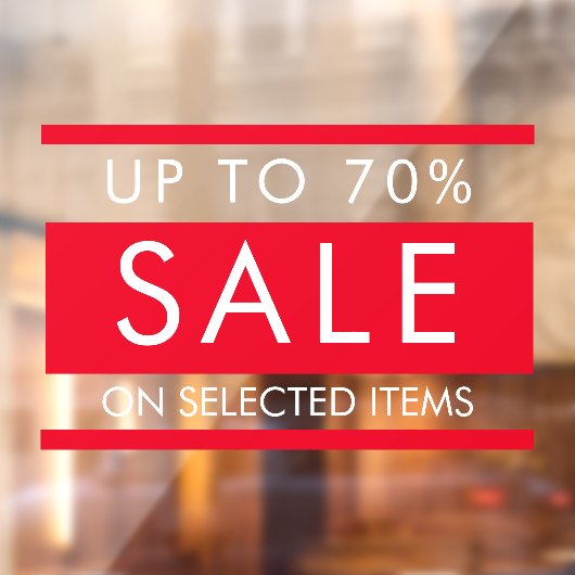 Aangepaste alle tekst bewerkbare verkoop teken voo raamsticker (Vel 2)