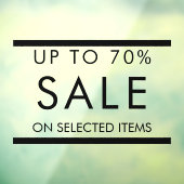 Aangepaste alle tekst bewerkbare verkoop teken voo raamsticker (Vel 3)