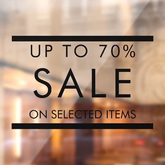 Aangepaste alle tekst bewerkbare verkoop teken voo raamsticker (Vel 2)