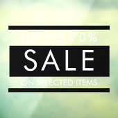 Aangepaste alle tekst bewerkbare verkoop teken voo raamsticker (Vel 3)