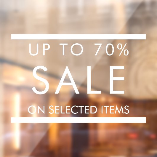 Aangepaste alle tekst bewerkbare verkoop teken voo raamsticker (Vel 2)