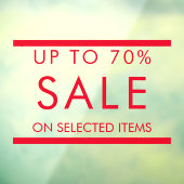 Aangepaste alle tekst bewerkbare verkoop teken voo raamsticker (Vel 3)