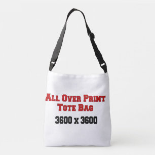 Aangepaste alles-over-druk Sjabloon voor horizonta Crossbody Tas