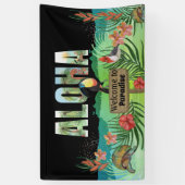 Aangepaste Aloha Tropical Paradise Welkom Banner (Verticaal)