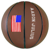 Aangepaste American Flag Basketbal Sport Gift (Verticaal)