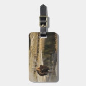 Aangepaste Amerikaanse Bison Yellowstone Wildlife  Bagagelabel (Voorkant verticaal)