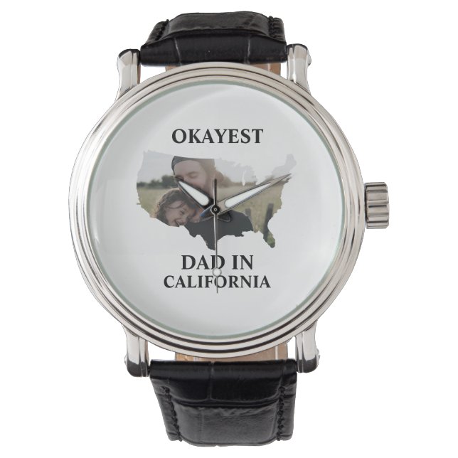 Aangepaste Amerikaanse foto Okayest dad Fathers da Horloge (Voorkant)