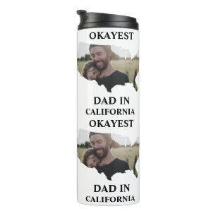 Aangepaste Amerikaanse foto Okayest dad vaders dag Thermosbeker
